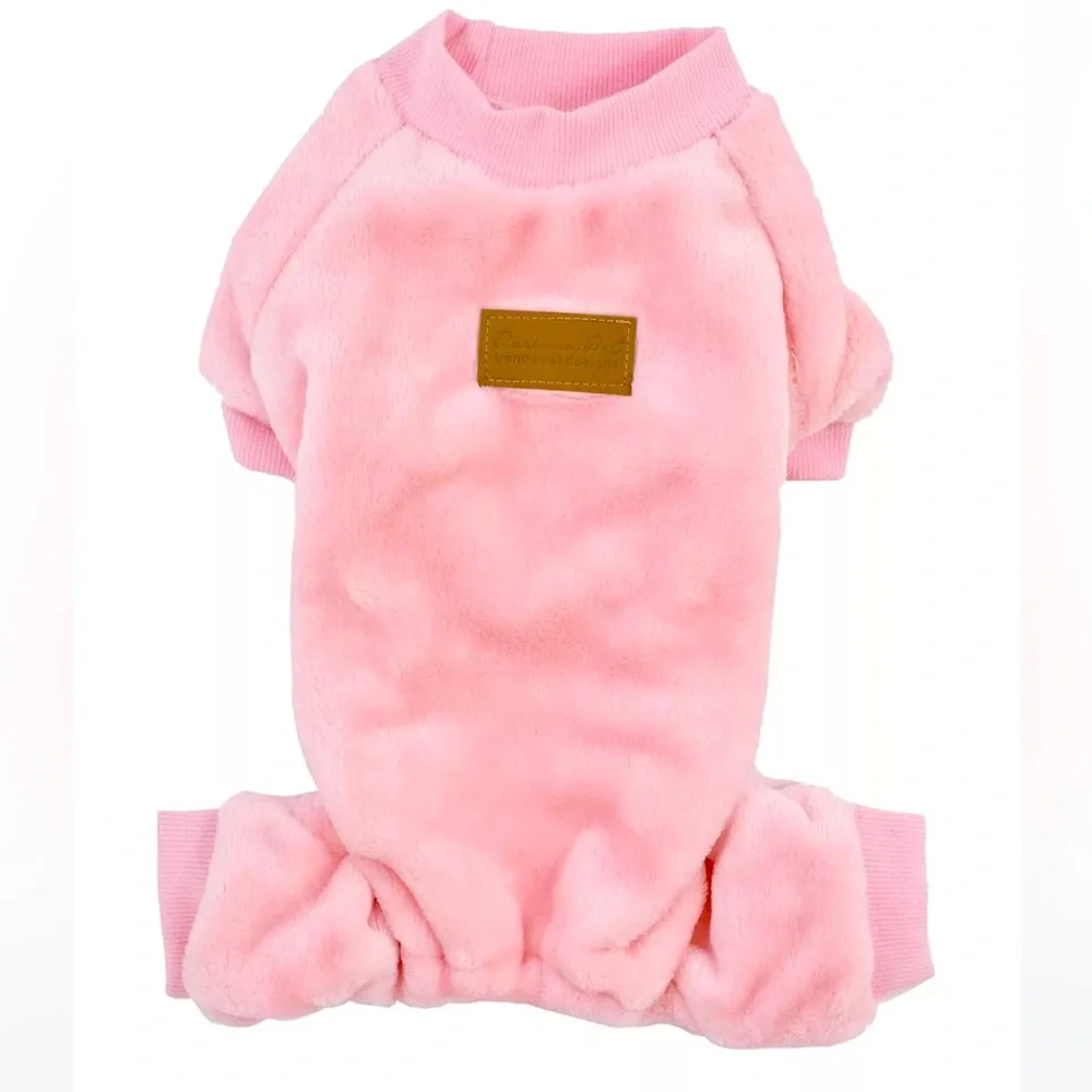 Parisian Pet pink velour dog pajamas